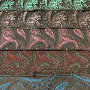 Set of 5 Vintage Pocket Squares